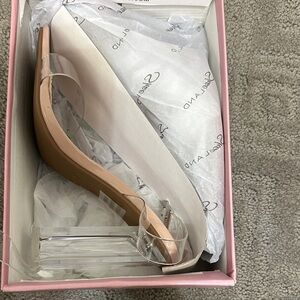 Stylish Transparent Strap Nude Heels